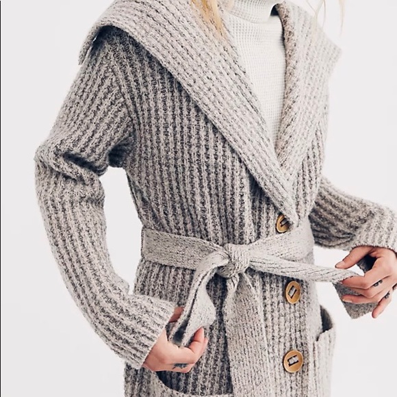 NWOT Free People taffy Sweater Cardi Coat Sz M Z269 - Picture 2 of 8